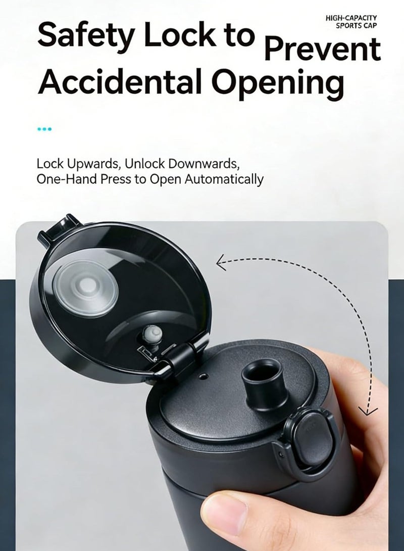 سبيريت زجاجات ماء، زجاجة ماء رياضية سعة 1000 مل، خالية من مادة BPA، فوهة عريضة مقاومة للتسرب، زجاجة شرب محمولة مثالية كهدية للنادي الرياضي والأنشطة الخارجية. - Image 3